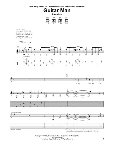 Guitar Man | Sheet Music Direct