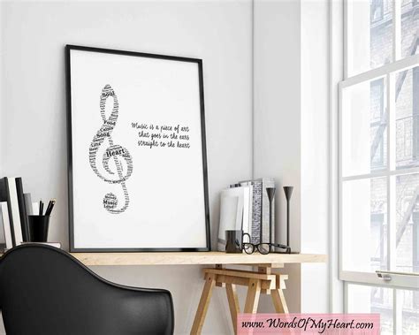 Set of 4 Music Word Art Design W Quote for SALE Perfect for - Etsy ...