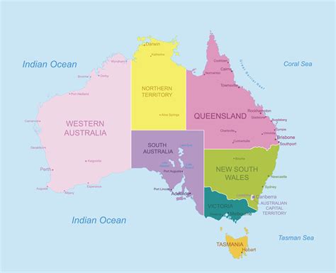 Australian Map With States