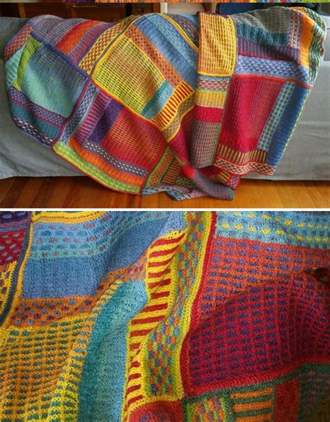 Slip Stitch Sampler Throw - Free Pattern | Blanket knitting patterns, Knitting inspiration ...