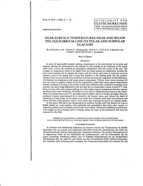 (PDF) Near-surface temperatures near and below the equilibrium line on polar and subpolar glaciers.