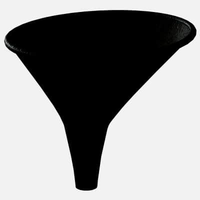 Plastic Oval Shaped Funnel - 3D Print Model by MRAnyCAD