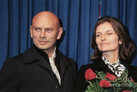 Yul Brynner Smiling With His Wife by Bettmann