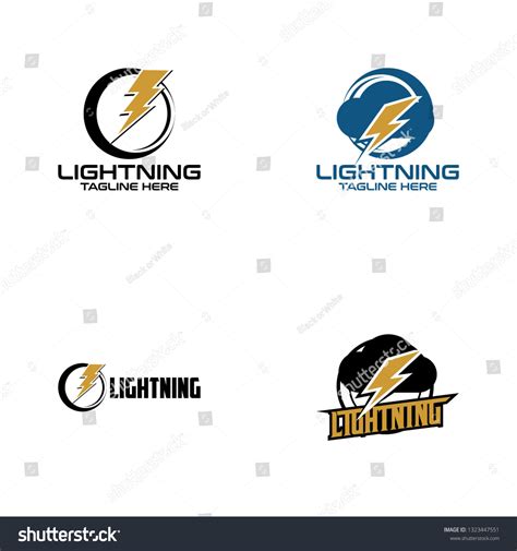 Lightning Logo Design Stock Vector (Royalty Free) 1323447551 | Shutterstock