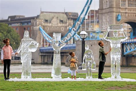 WaterAid uses ice sculptures to highlight fragility of water availability