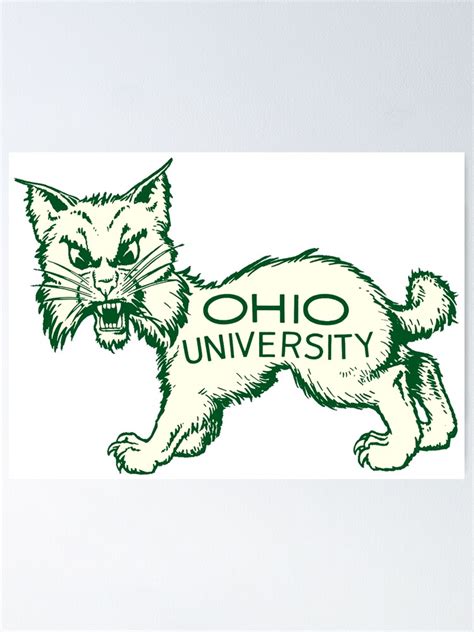 "Ohio University Bobcat Vintage Buckeye State" Poster by hilda74 | Redbubble