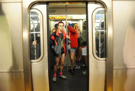 PHOTOS: Subway riders go pantless | New York Post