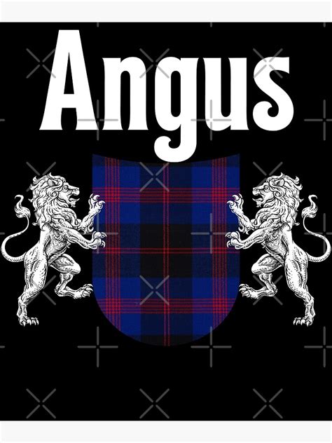 "Angus Clan Scottish Name Coat Of Arms Tartan" Poster for Sale by ...