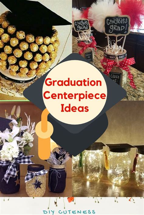 Graduation Party Centerpieces - DIY Cuteness | Graduation party centerpieces, Backyard ...