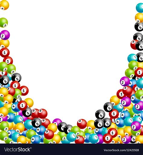 Bingo lottery balls numbers background Lottery Vector Image