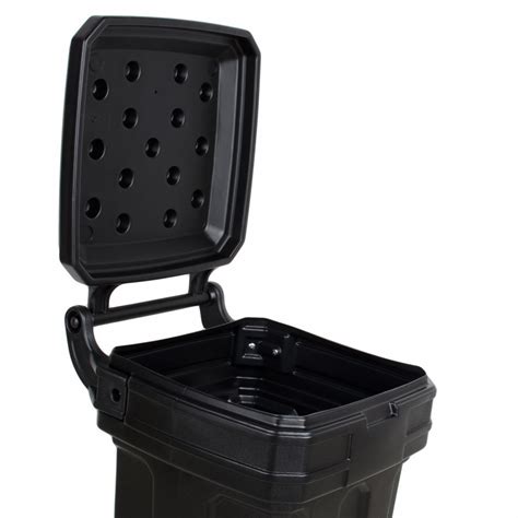 Continental 5850BK Tilt-N-Wheel 50 Gallon Black Trash Container