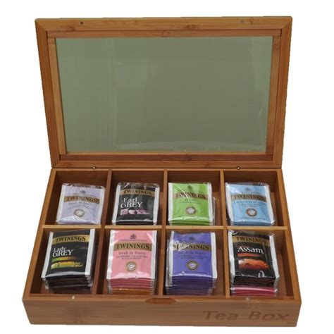 Tea Box Gift Set 80 Tea Bag Sachets by GlassReRoots on Etsy