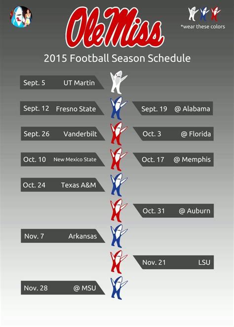 2015 Ole Miss Rebels Football Schedule Hotty Toddy, Fresno State, Ole ...