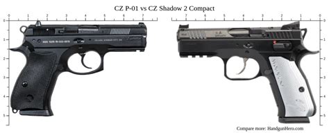 CZ P-07 vs CZ P-01 vs CZ Shadow 2 Compact size comparison | Handgun Hero