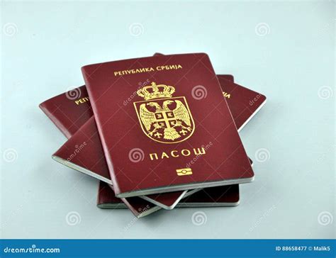 New Serbian passport stock image. Image of citizenship - 88658477