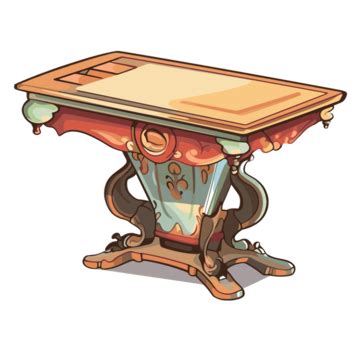 Table Clipart Colorful Vintage Coffee Table Illustration Cartoon Vector ...