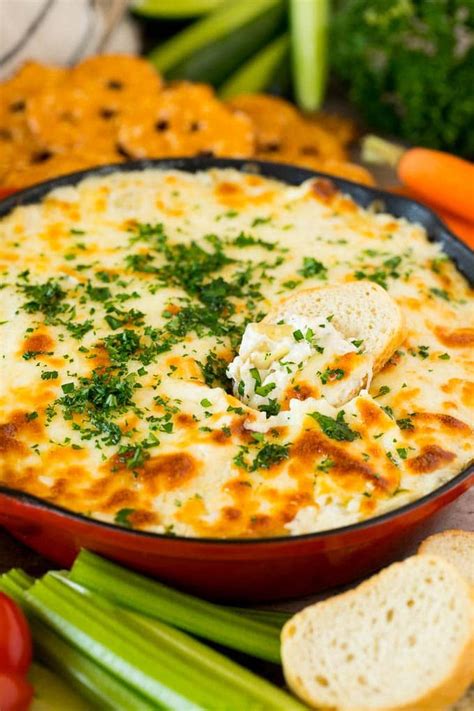 This artichoke dip recipe is a blend of three types of cheese ...