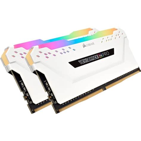 Corsair DIMM 16 GB DDR4-3200 Kit, Arbeitsspeicher weiß, CMW16GX4M2C3200C16W, Vengeance RGB PRO, XMP