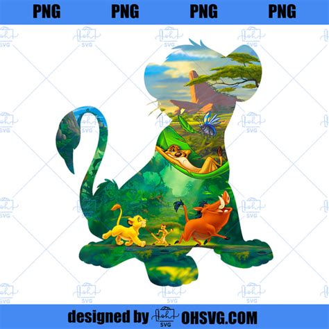 Disney Lion King Simba Silhouette Graphic PNG, Disney PNG, Lion King P ...