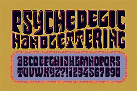 Psychedelic Handlettering | Photoshop Graphics ~ Creative Market