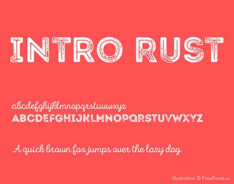 Intro Rust Font Free Download - Free Fonts