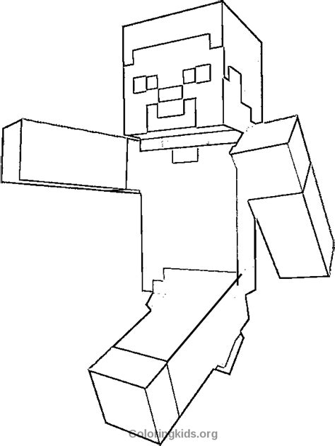 Minecraft Steve Face Coloring Pages