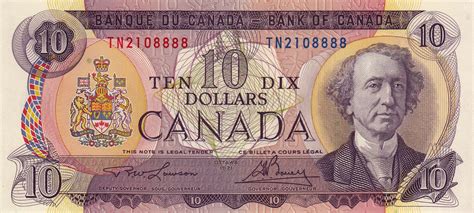 Canada 10 Dollar Note 1971 Sir John A. Macdonald|World Banknotes ...