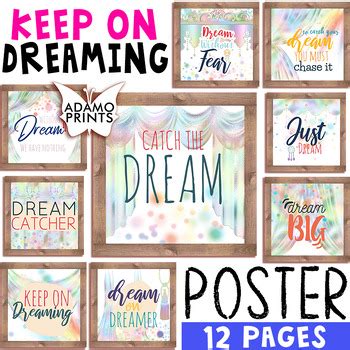 Keep On DREAMING Inspiration Quotes Classroom Decor Bulletin Board Ideas