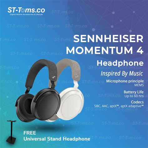 Jual Sennheiser Momentum 4 Wireless Noise-canceling Wireless Headphones | Shopee Indonesia