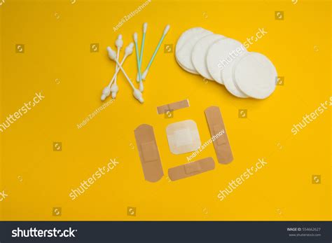 Plasters Cotton Wool Treatment Skin Lesions Stock Photo 554662627 ...