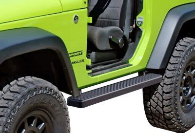 Jeep Wrangler JK 2-Door 2007-2018 iBoard Running Boards Black Aluminum 4 Inch | A127LWBL255 ...