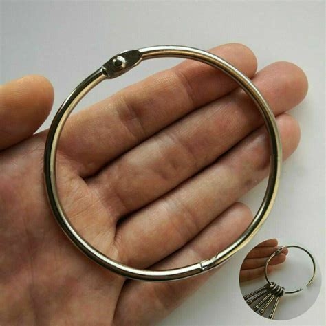 76mm Extra Large Hinged Keyrings Keyfob Split Ring Key Ring Jailers Fob | eBay