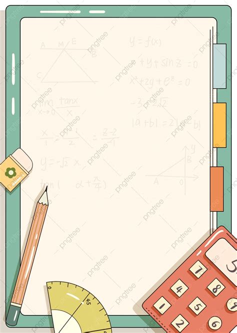 Mathematics Education Green Border Background Wallpaper Image For Free ...