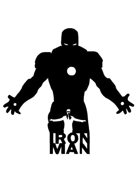 Iron Man Face Stencil