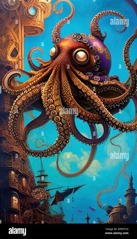 Fantasy Octopus Art Stock Photo - Alamy