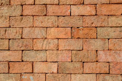 Brick Wall Fence from Front View Stock Photo - Image of front, textures ...