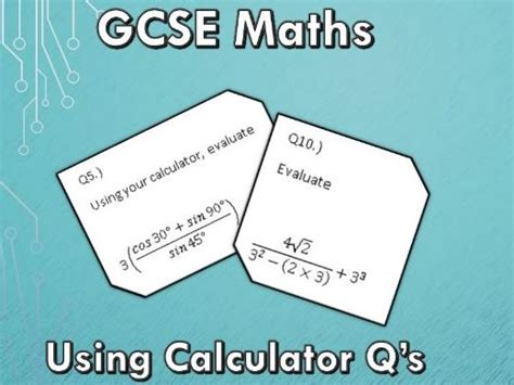 GCSE Maths 9-1 Using Calculator Exam Questions | Teaching Resources