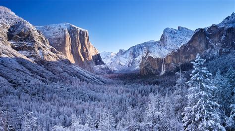 Yosemite National Park Winter Scenery 4K Wallpapers | HD Wallpapers ...