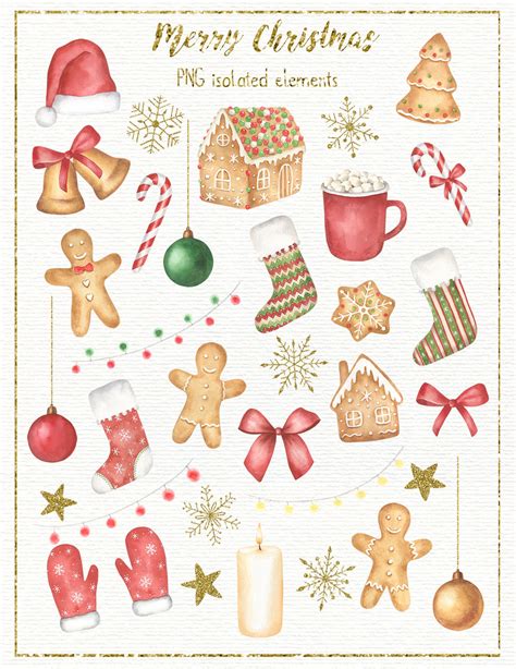 Christmas Watercolor Collection By KristyWatercolor | TheHungryJPEG