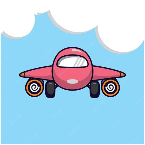 Premium Vector | Illustration cute airplane premium vector