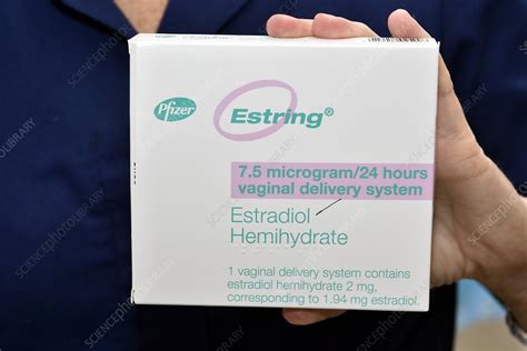 Estradiol vaginal ring - Stock Image - C026/9189 - Science Photo Library