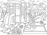 놀이터 색칠하기 책 페이지 동물 만화 만화의 개요  프리미엄 벡터 sketch template