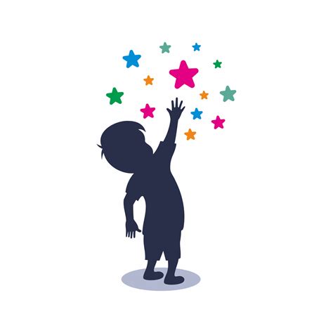 child logo reaching for the stars 6923591 Vector Art at Vecteezy