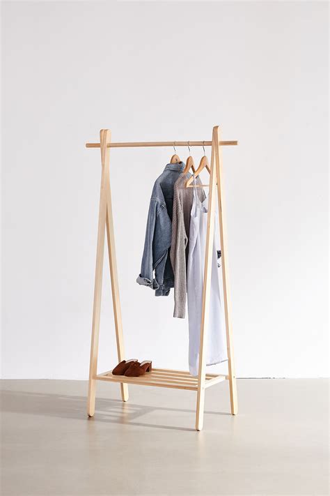 Wooden Clothing Rack | Wood clothing rack, Diy clothes rack, Clothing rack