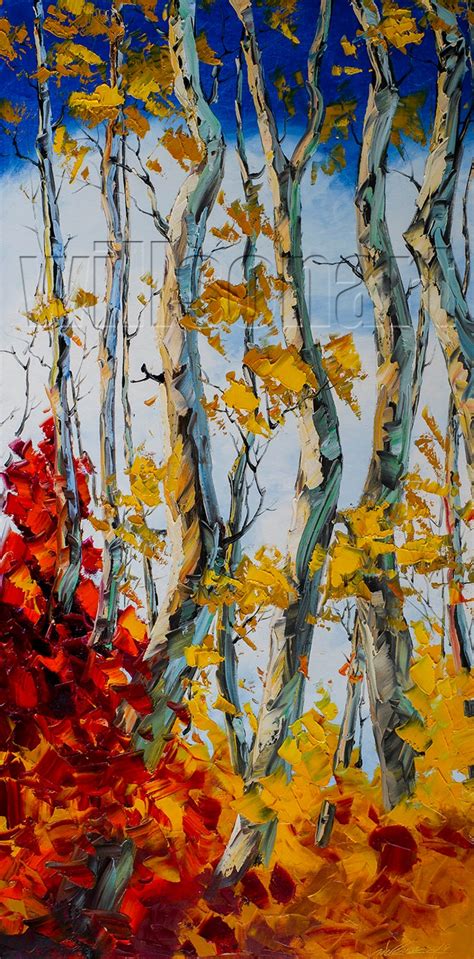 Autumn Birch Original Landscape Painting Oil on Canvas | Etsy