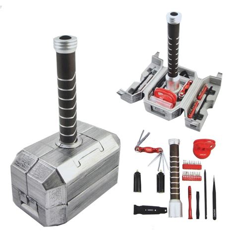 Ukonic Marvel Avengers Thor's Hammer 30-Piece Tool Set | Mjolnir ...