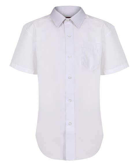 Landau Forte Academy QEMS Boys Short Sleeve Non-Iron Shirt – Regular Fit – White – Twin Pack ...