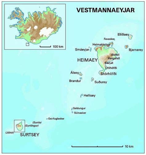 Surtsey - The Westman Islands | Island, Iceland, Map