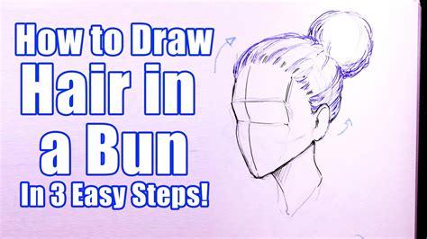 How to Draw Hair in a Bun in 3 Easy Steps - YouTube