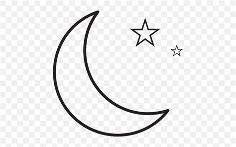 Star And Crescent Moon Drawing, PNG, 512x512px, Crescent, Area, Black ...